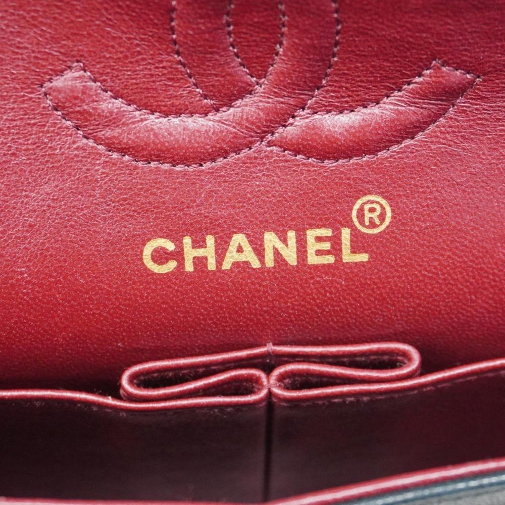 Black Leather Chanel Flap Bag