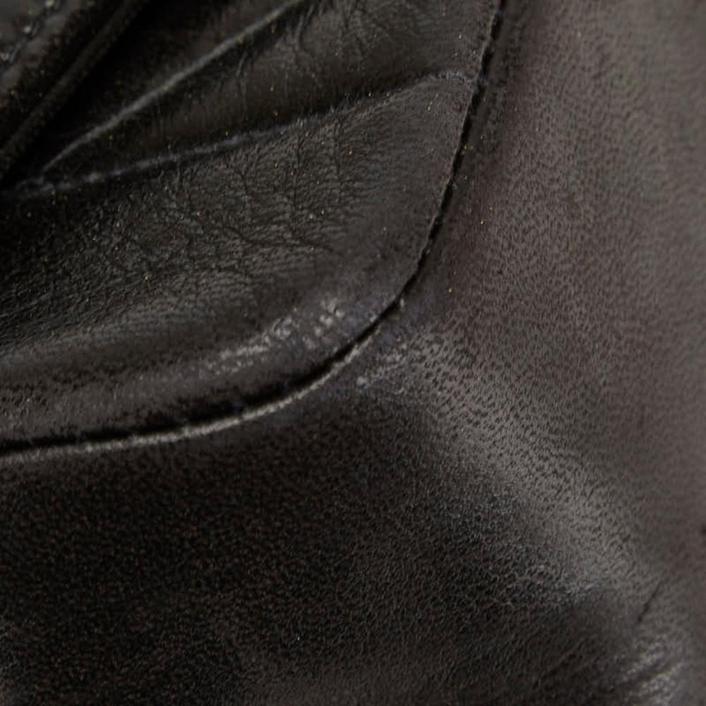 Black Leather Chanel Crossbody Bag