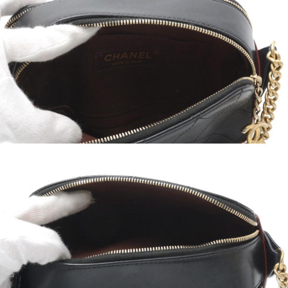 Black Leather Chanel Crossbody Bag
