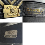 Black Leather Chanel Shoulder Bag