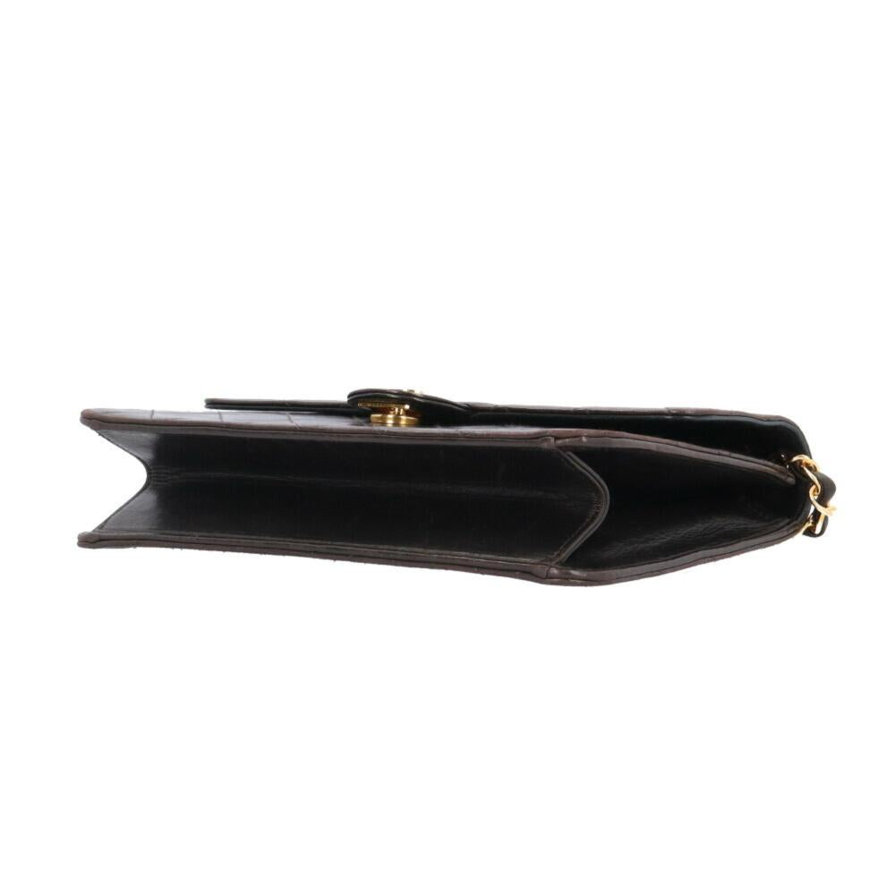 Black Leather Chanel Shoulder Bag