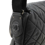 Black Leather Chanel Crossbody Bag