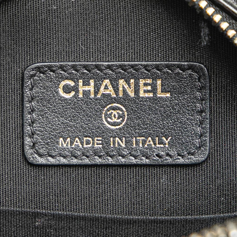 Black Leather Chanel Crossbody Bag