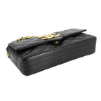 Black Leather Chanel Shoulder Bag