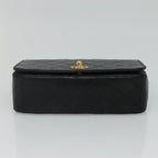 Black Leather Chanel Shoulder Bag