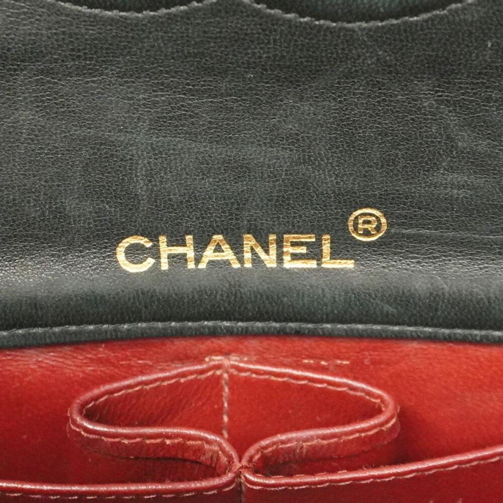 Black Leather Chanel Shoulder Bag