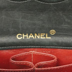 Black Leather Chanel Shoulder Bag