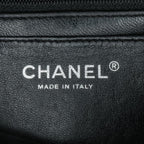 Black Leather Chanel Flap Bag