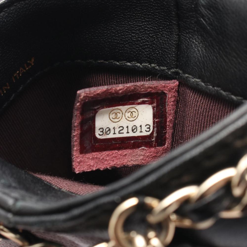 Black Leather Chanel Crossbody Bag