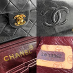 Black Leather Chanel Shoulder Bag