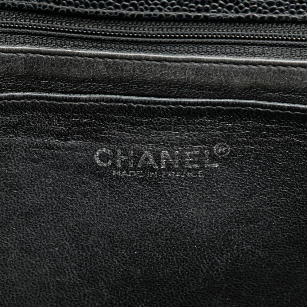 Black Leather Chanel Flap Bag