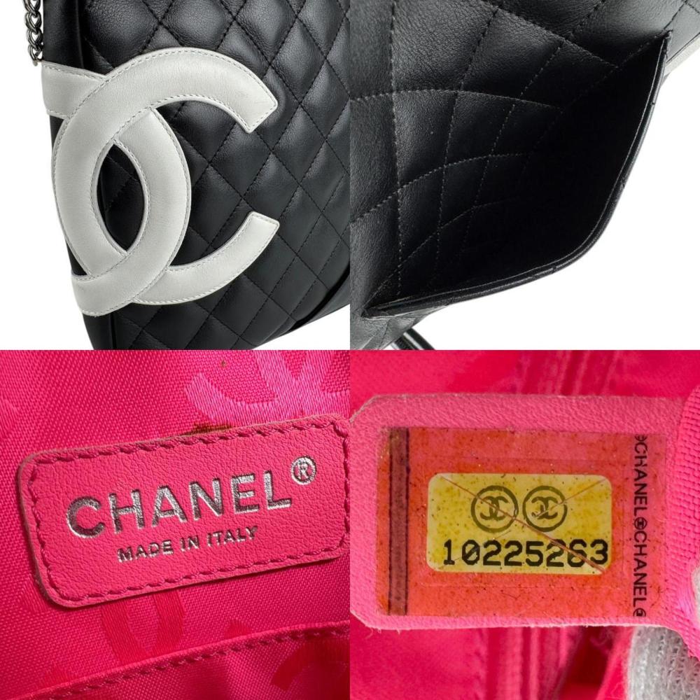 Black Leather Chanel Shoulder Bag