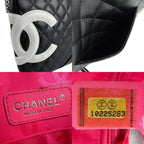 Black Leather Chanel Shoulder Bag