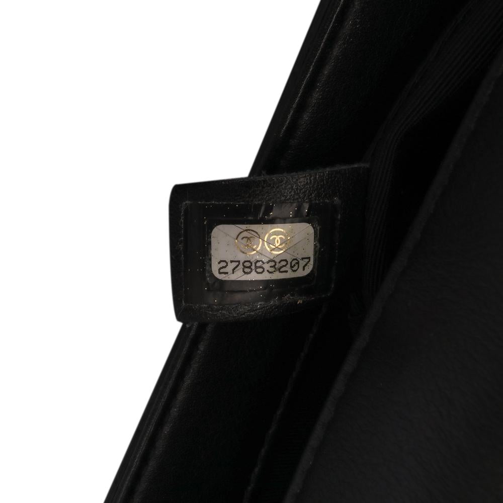 Black Leather Chanel Flap Bag