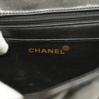 Black Leather Chanel Shoulder Bag