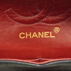 Black Leather Chanel Flap Bag