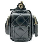 Black Leather Chanel Shoulder Bag