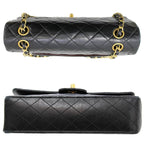 Black Leather Chanel Shoulder Bag