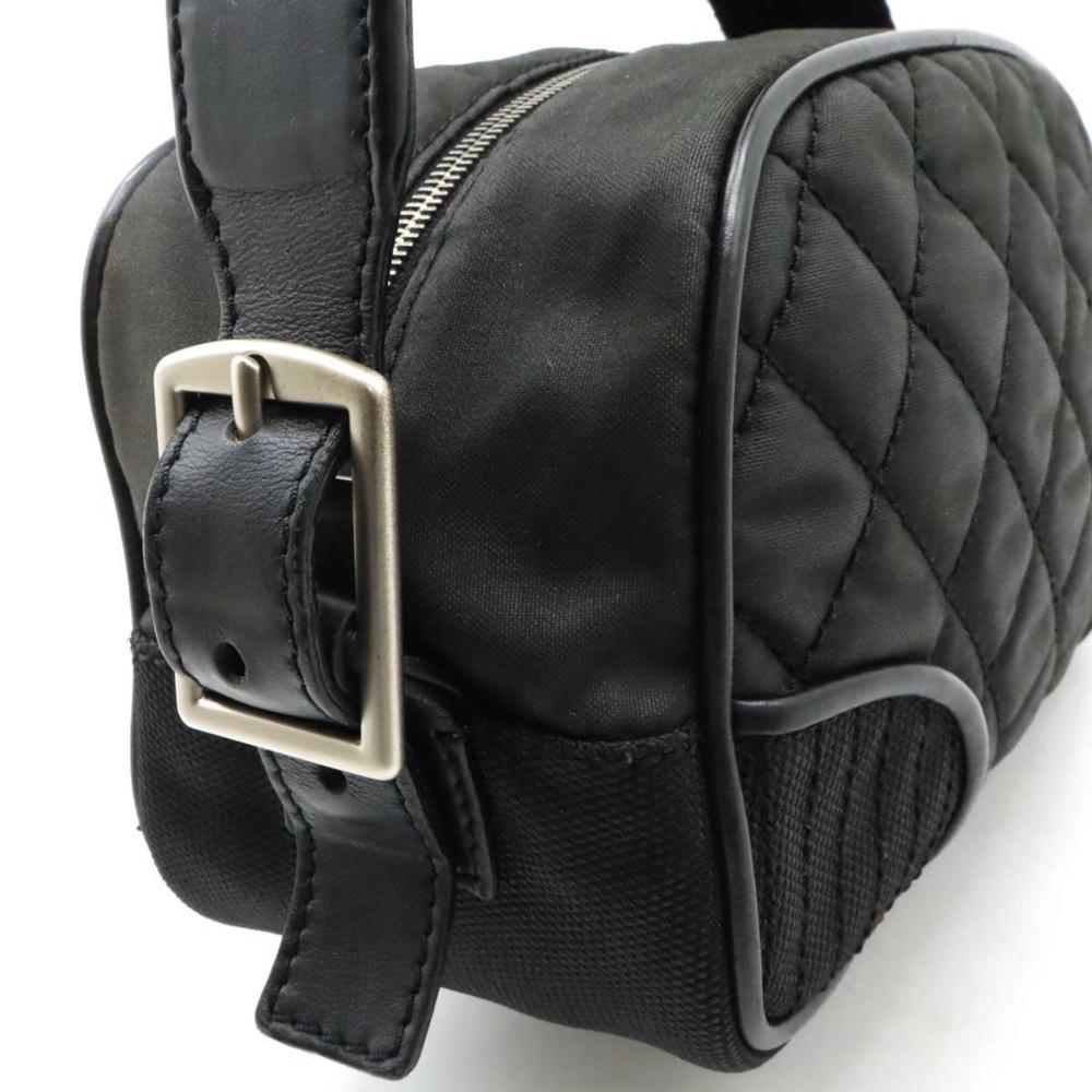 Black Leather Chanel Shoulder Bag
