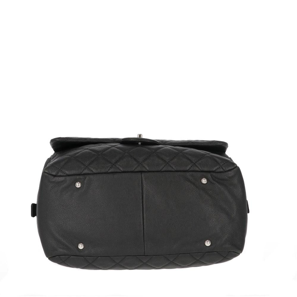 Black Leather Chanel Shoulder Bag