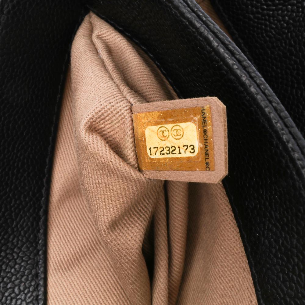 Black Leather Chanel Flap Bag