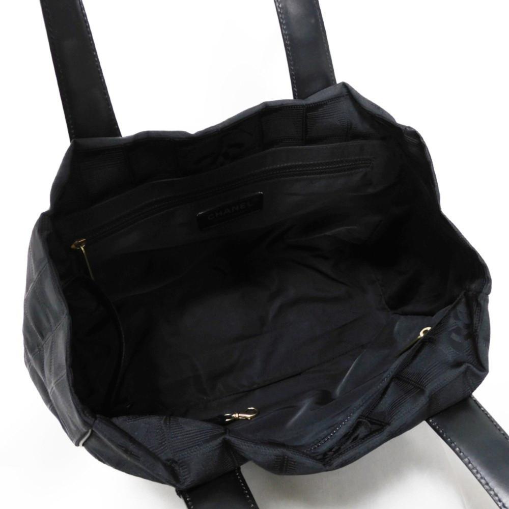 Black Leather Chanel Travel Line