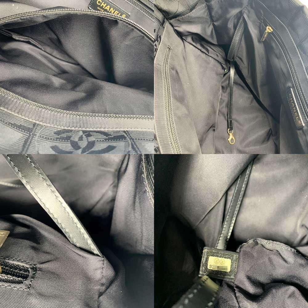 Black Leather Chanel Travel Line