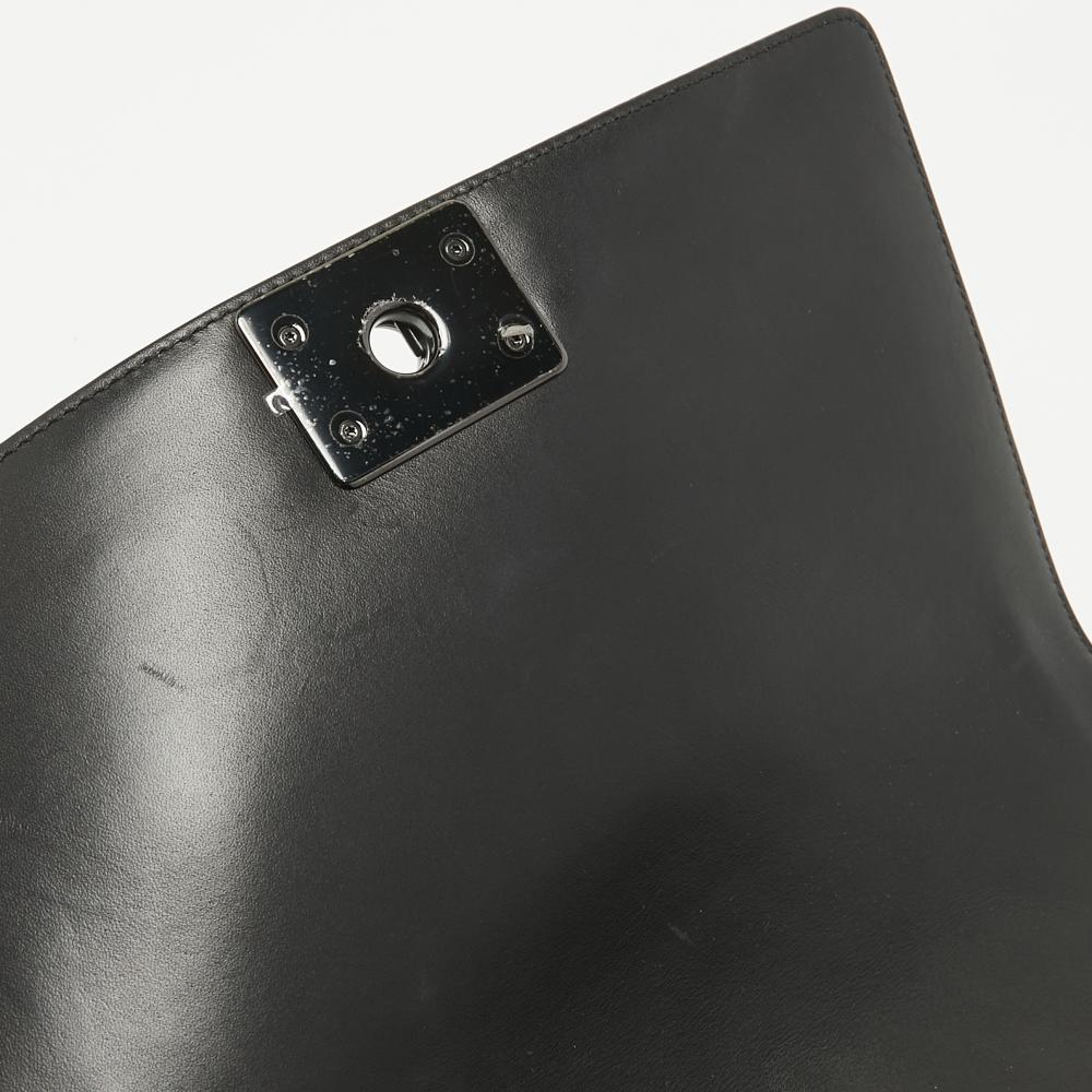 Black Leather Chanel Flap Bag