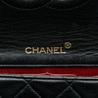 Black Leather Chanel Flap Bag