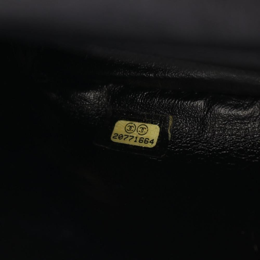 Black Leather Chanel Shoulder Bag