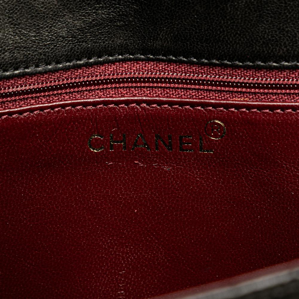 Black Leather Chanel Flap Bag