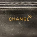 Black Leather Chanel Shoulder Bag