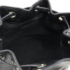 Black Leather Chanel Shoulder Bag