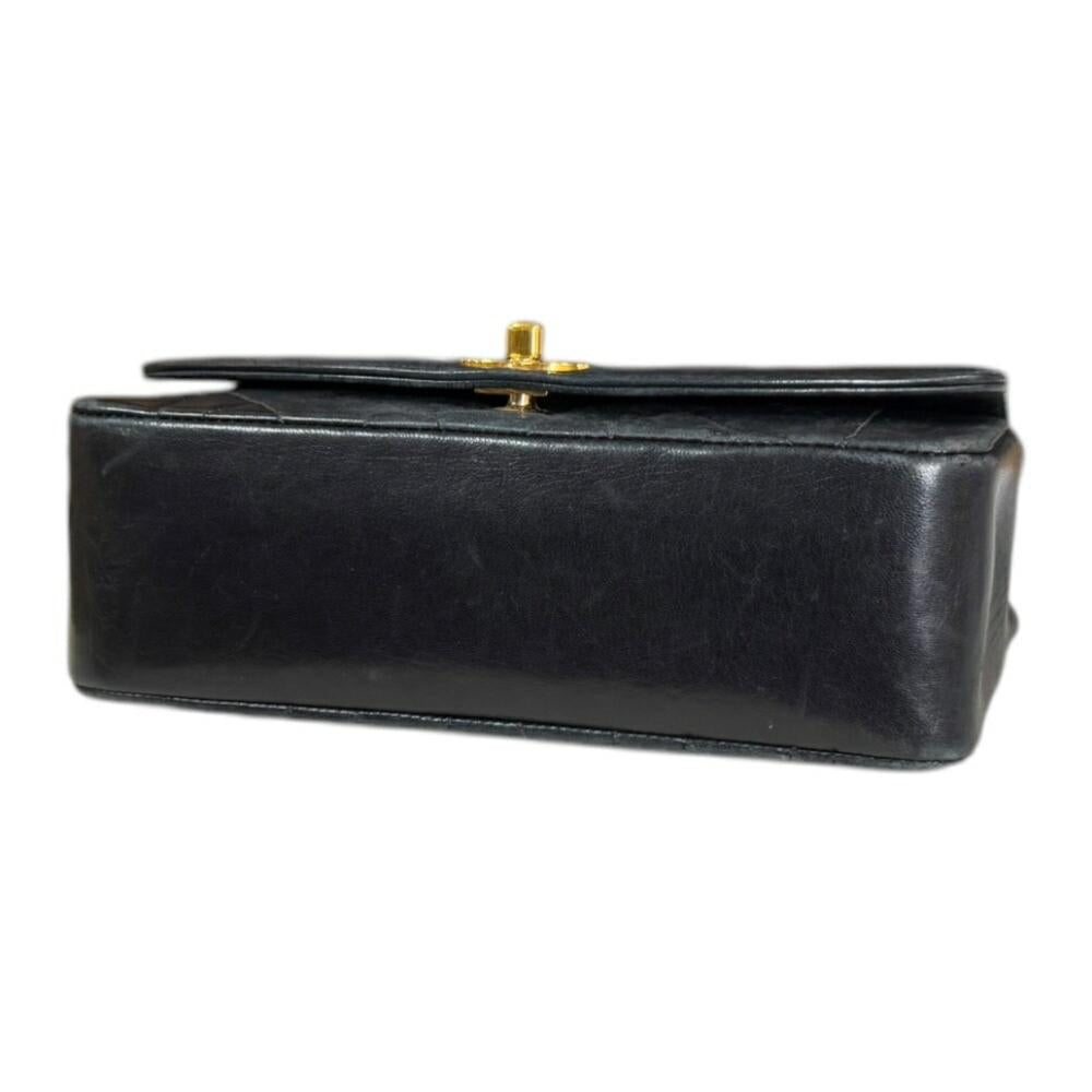 Black Leather Chanel Shoulder Bag