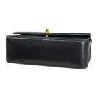 Black Leather Chanel Shoulder Bag