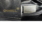 Black Leather Chanel Shoulder Bag