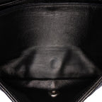 Black Leather Chanel Flap Bag
