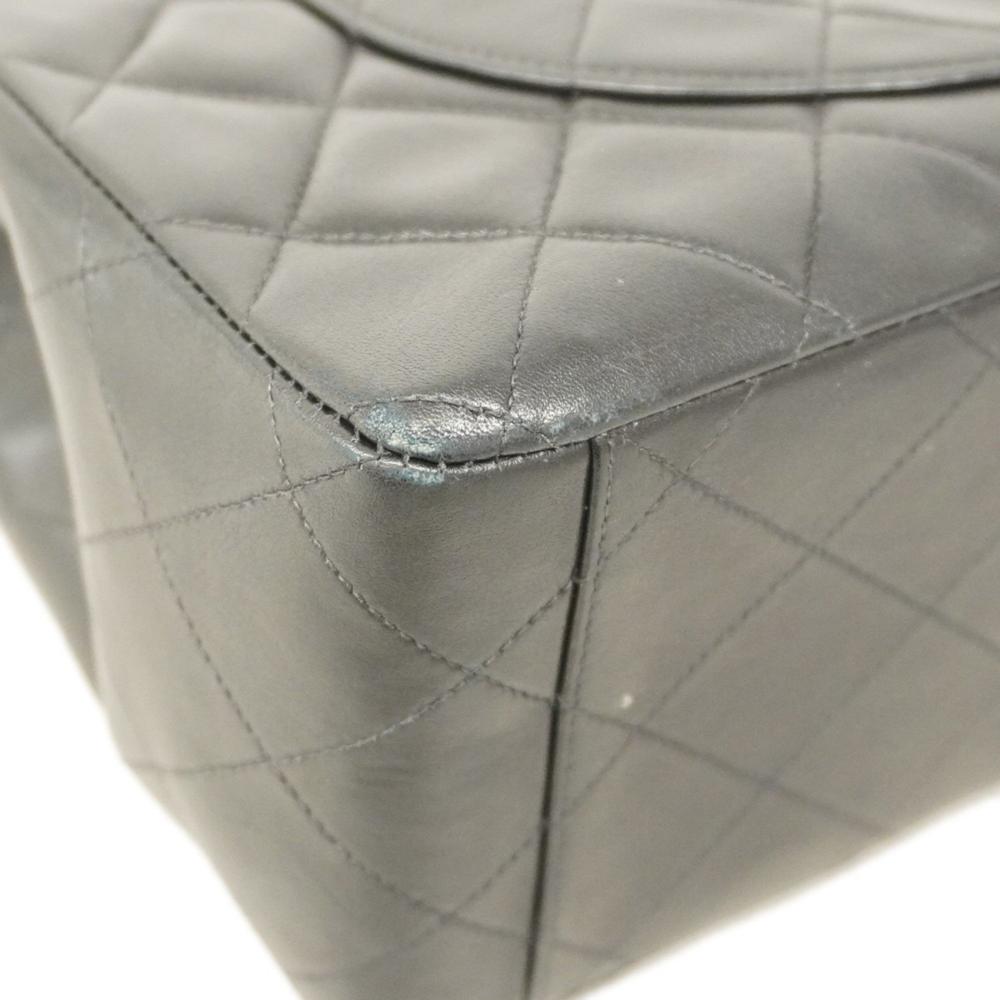 Black Leather Chanel Shoulder Bag