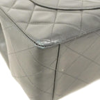 Black Leather Chanel Shoulder Bag