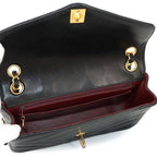 Black Leather Chanel Shoulder Bag