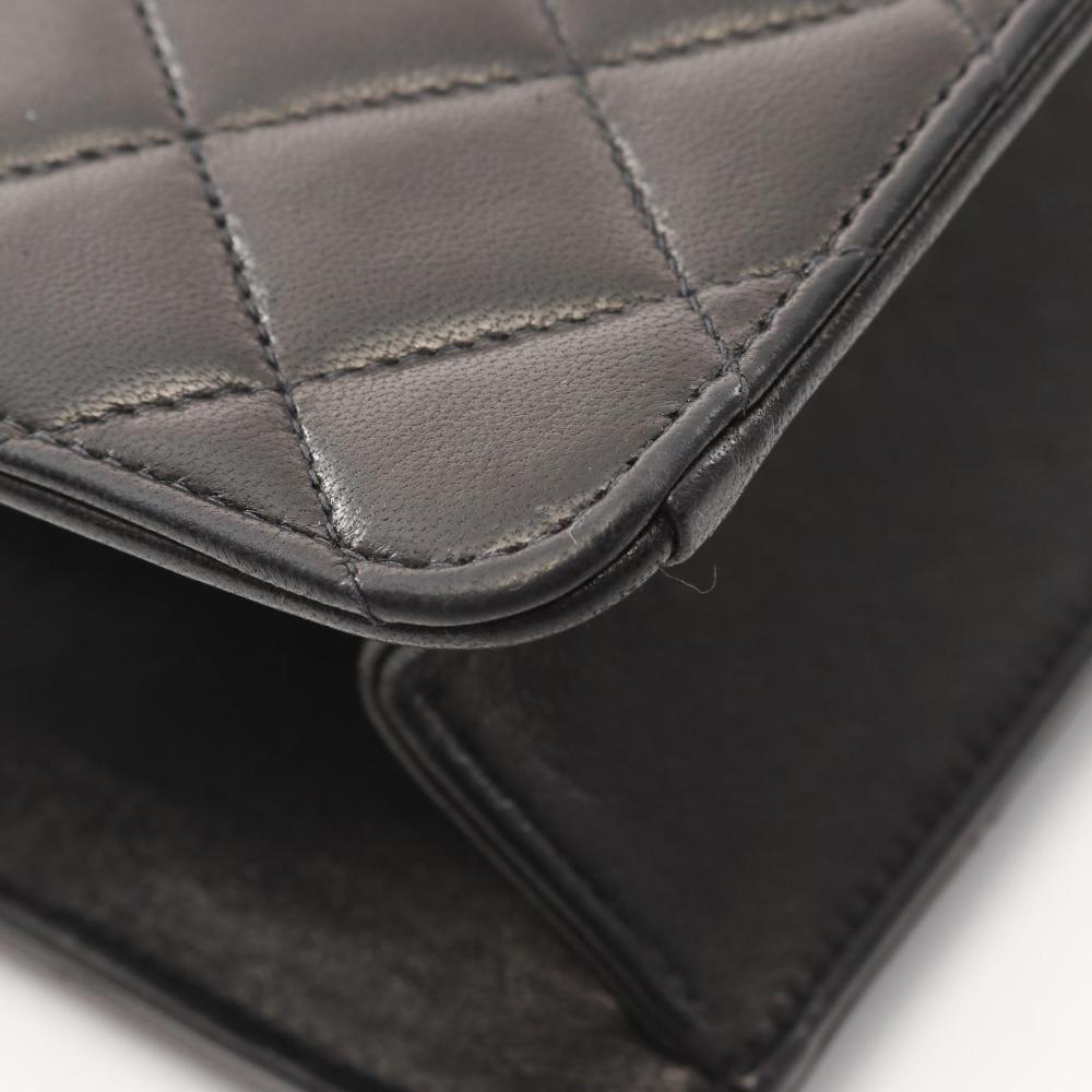 Black Leather Chanel Crossbody Bag