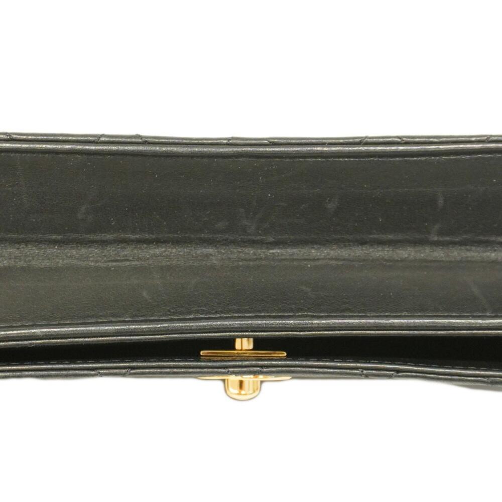 Black Leather Chanel Shoulder Bag