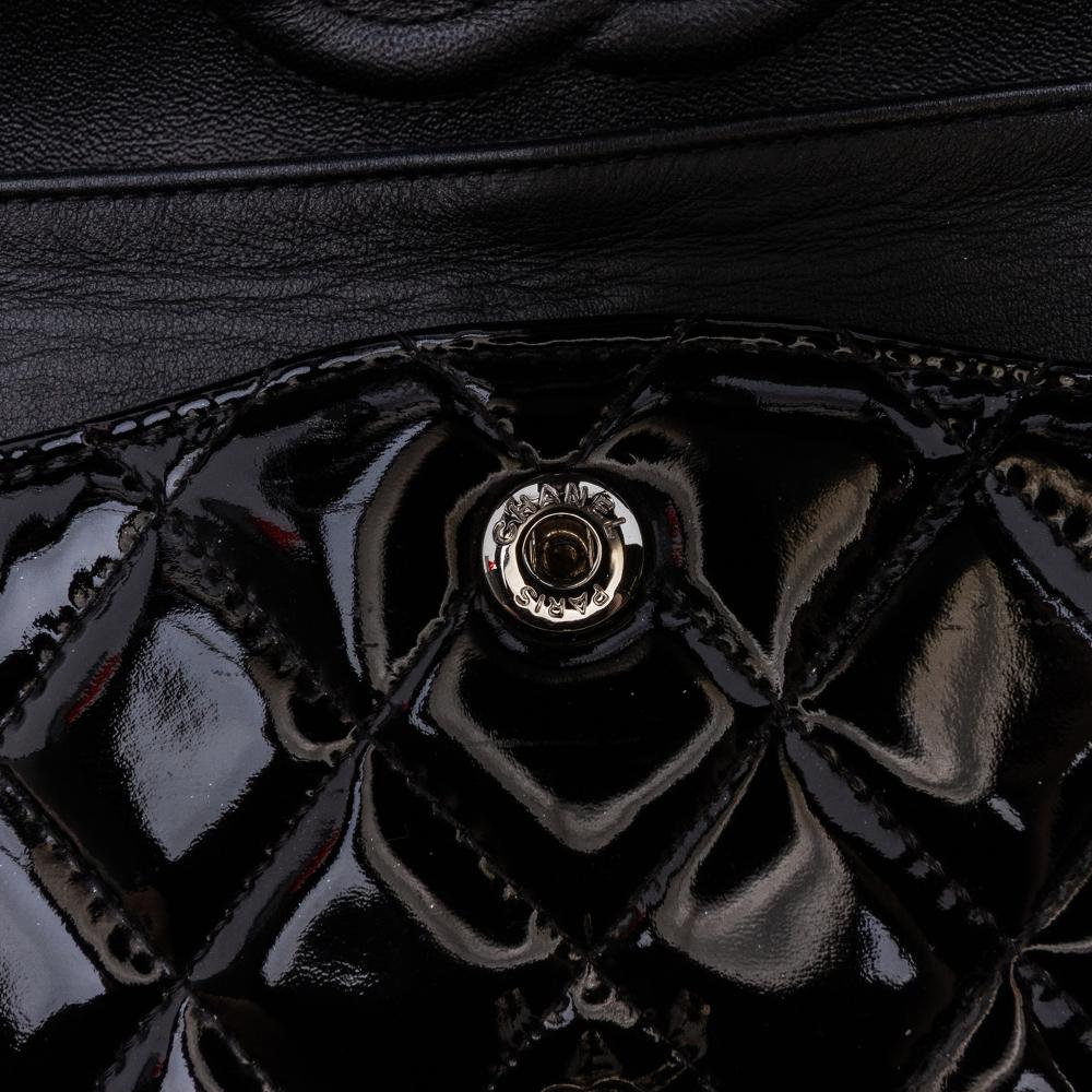 Black Leather Chanel Flap Bag