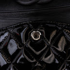 Black Leather Chanel Flap Bag