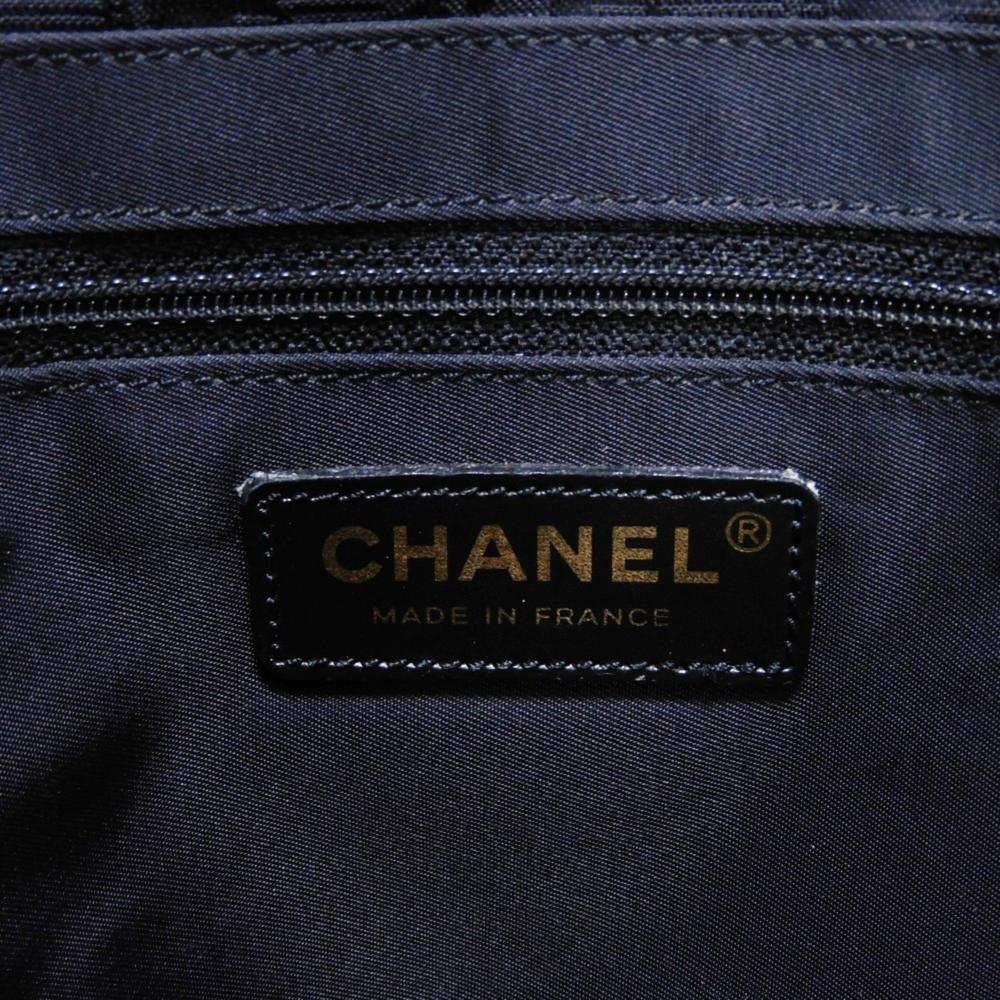 Black Leather Chanel Travel Line