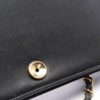 Black Leather Chanel Flap Bag