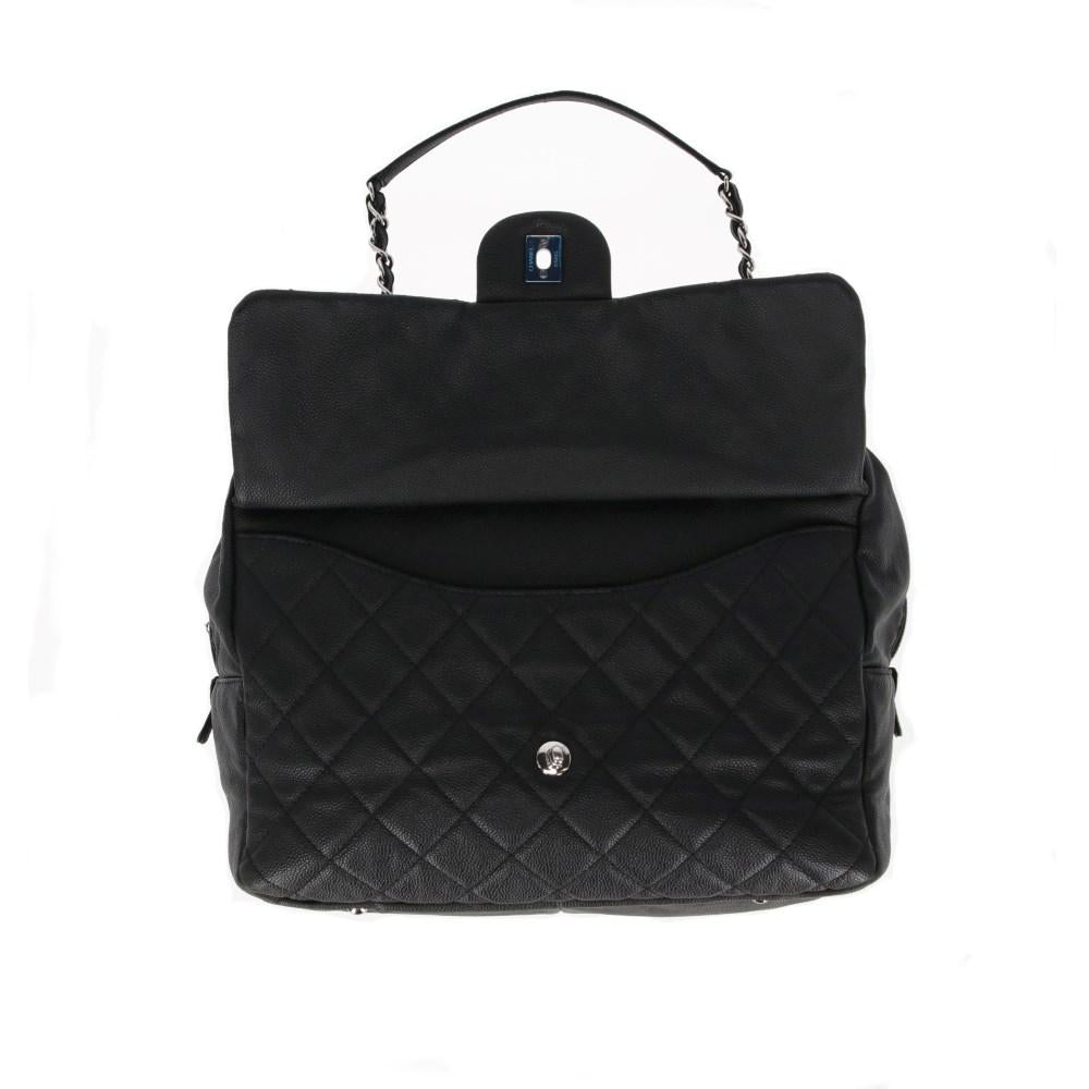 Black Leather Chanel Shoulder Bag