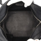 Black Leather Chanel Shoulder Bag