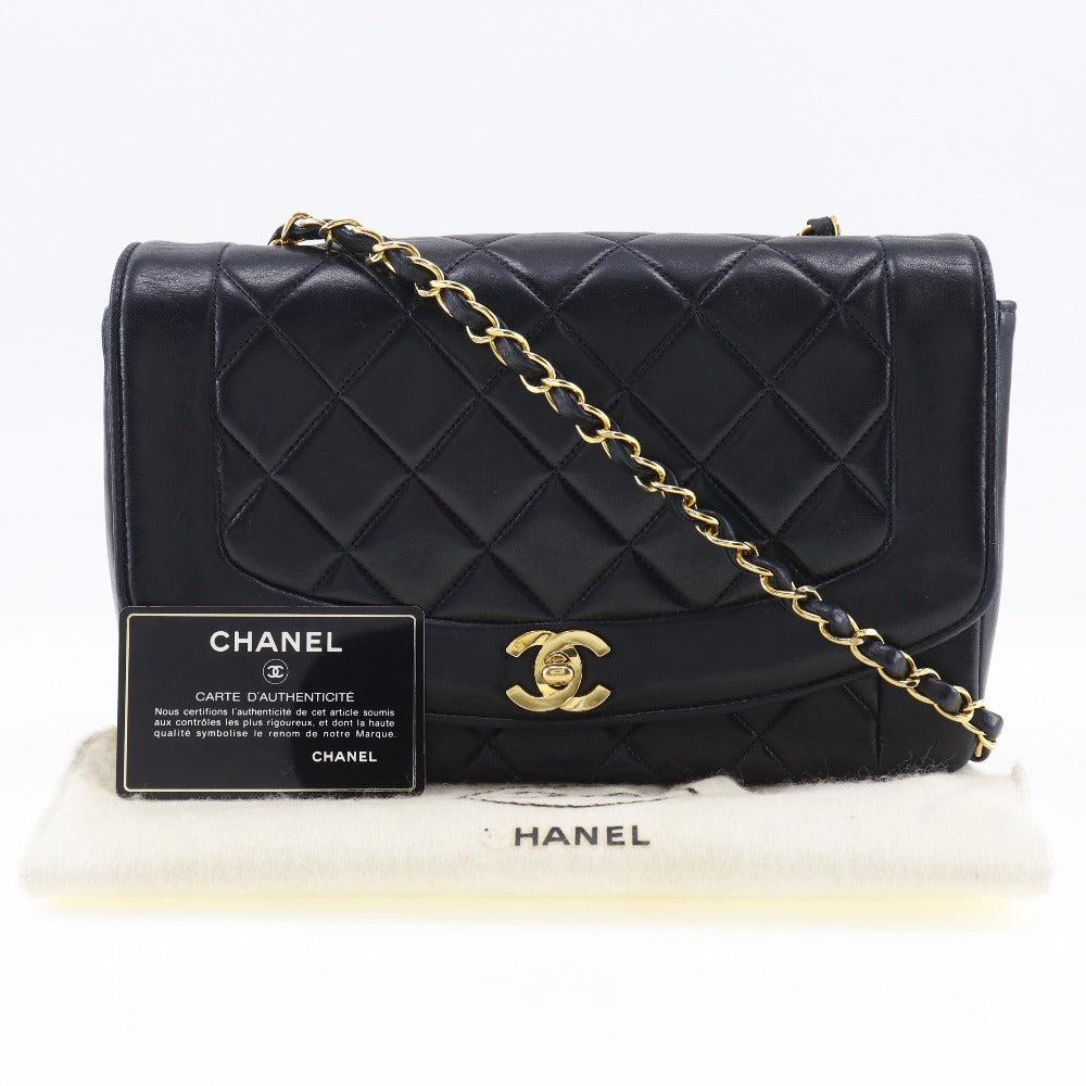 Black Leather Chanel Shoulder Bag