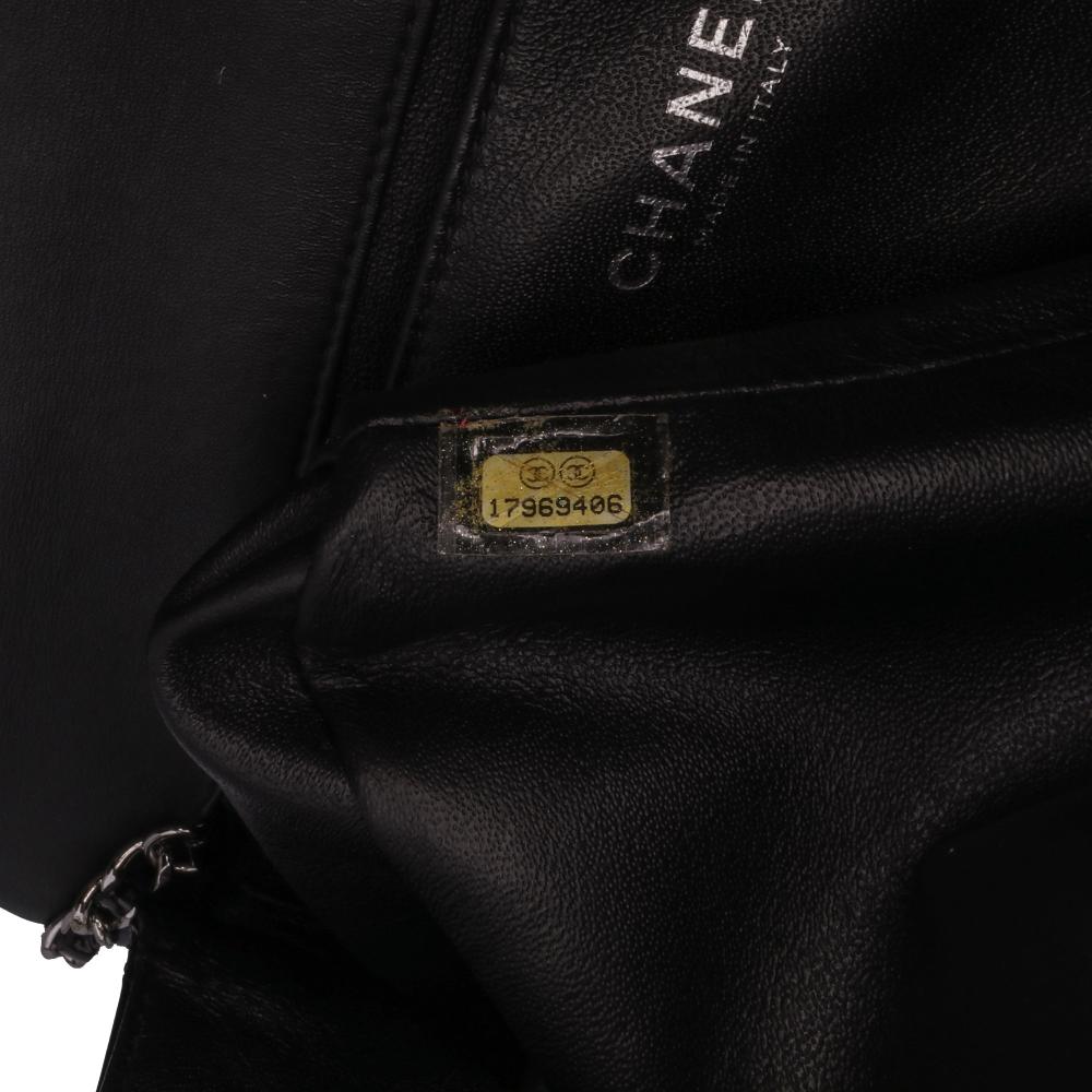 Black Leather Chanel Flap Bag